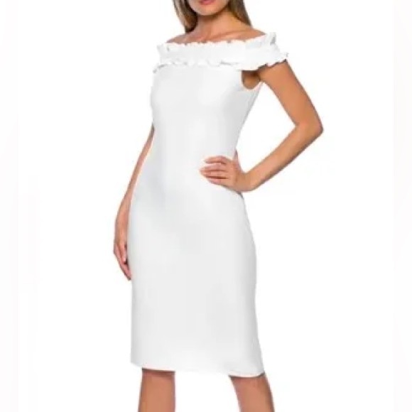 MARINA Dresses & Skirts - NWT Marina Ruffle Off the Shoulder Dress